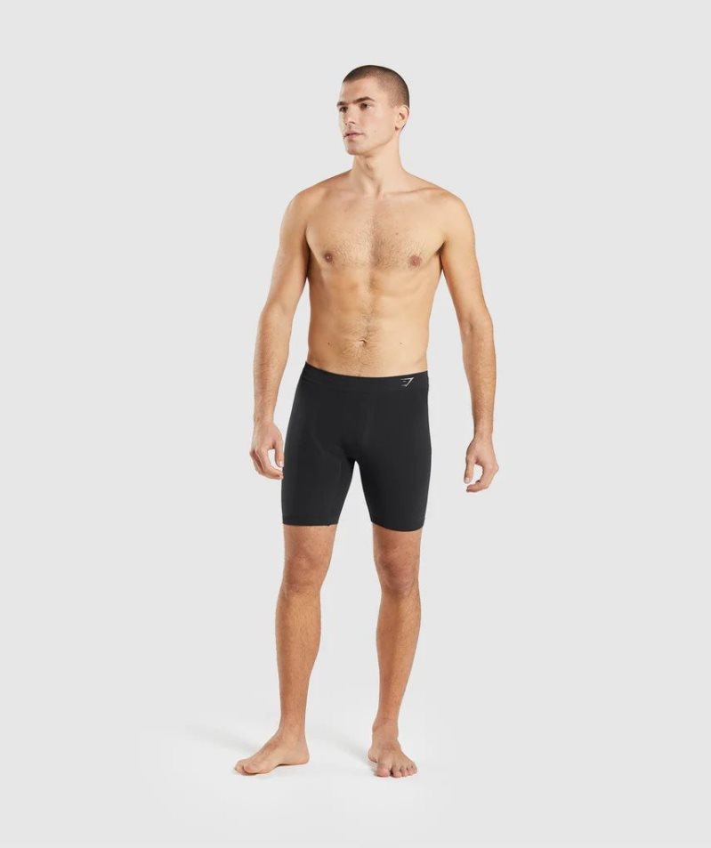 Men's Gymshark Hybrid Boxer Underwear Black | NZ 0VAYSW